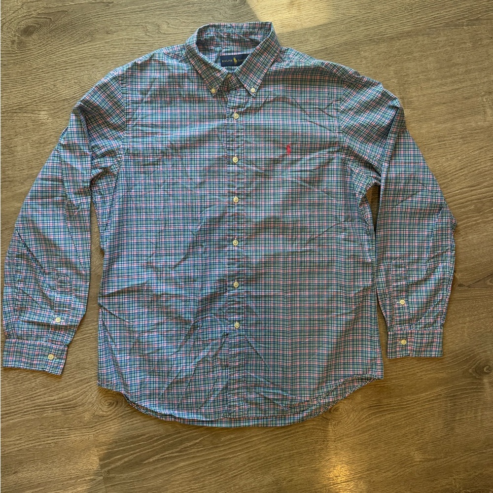 Ralph Lauren Multicolor Plaid Button-Down Shirt size large